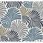 A-Street Prints Trousdale Dark Blue Fanning Flora Wallpaper - SKU 4034-72124