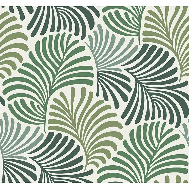 4034-72127 | Trousdale Green Fanning Flora Wallpaper