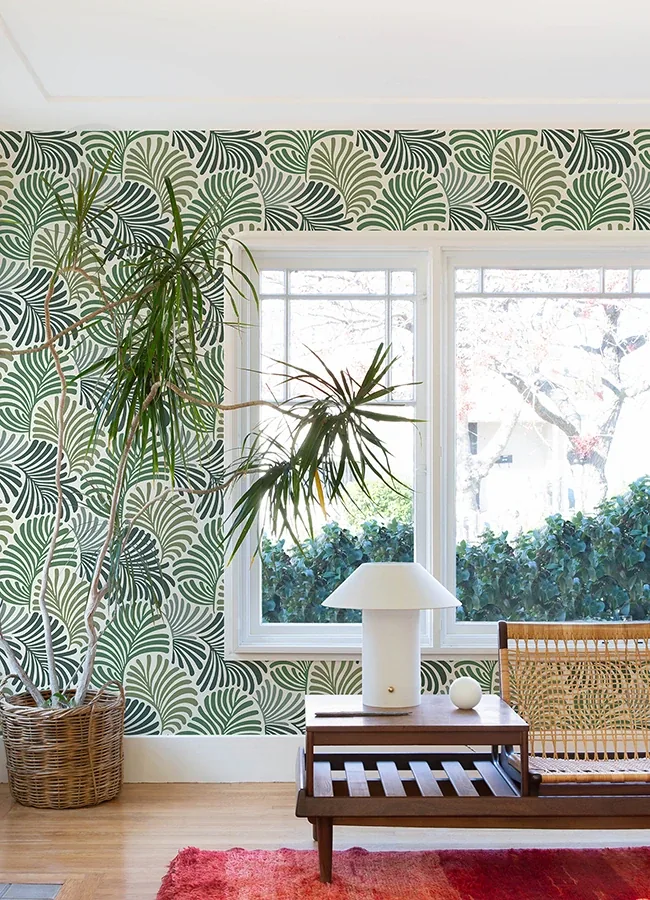 A-Street Prints Trousdale Green Fanning Flora Wallpaper - SKU 4034-72127