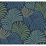 A-Street Prints Trousdale Navy Fanning Flora Wallpaper - SKU 4034-72125