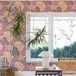 A-Street Prints Trousdale Raspberry Fanning Flora Wallpaper - SKU 4034-72128