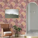 A-Street Prints Trousdale Raspberry Fanning Flora Wallpaper - SKU 4034-72128