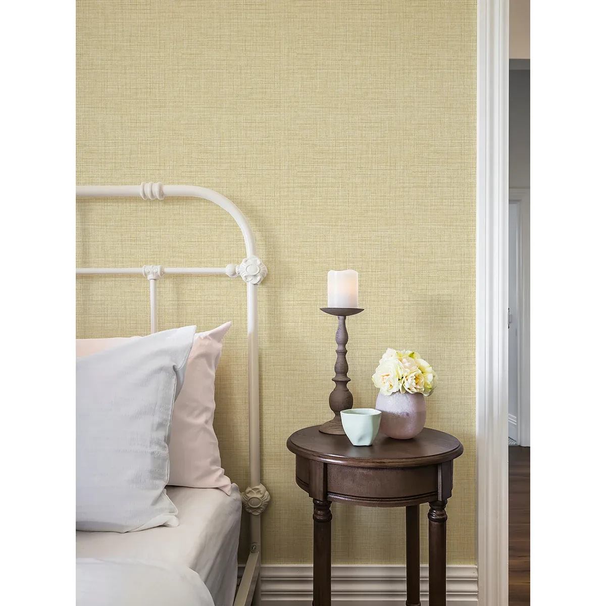 A-Street Prints Tuckernuck Gold Linen Wallpaper - SKU 2999-25793