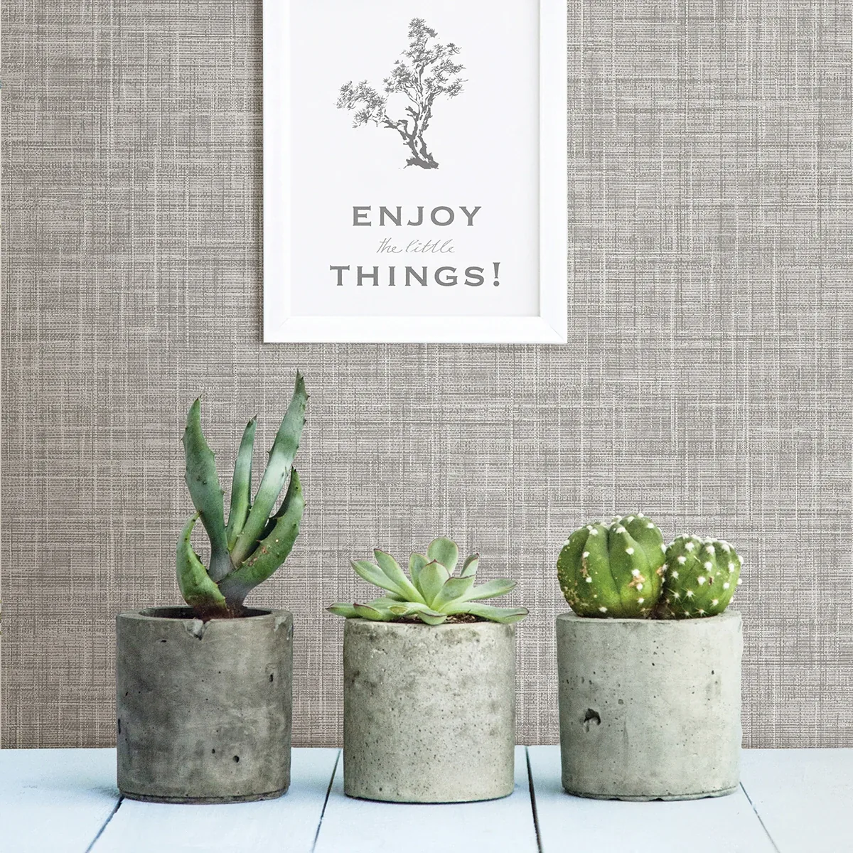 A-Street Prints Tuckernuck Grey Linen Wallpaper - SKU 2999-24270