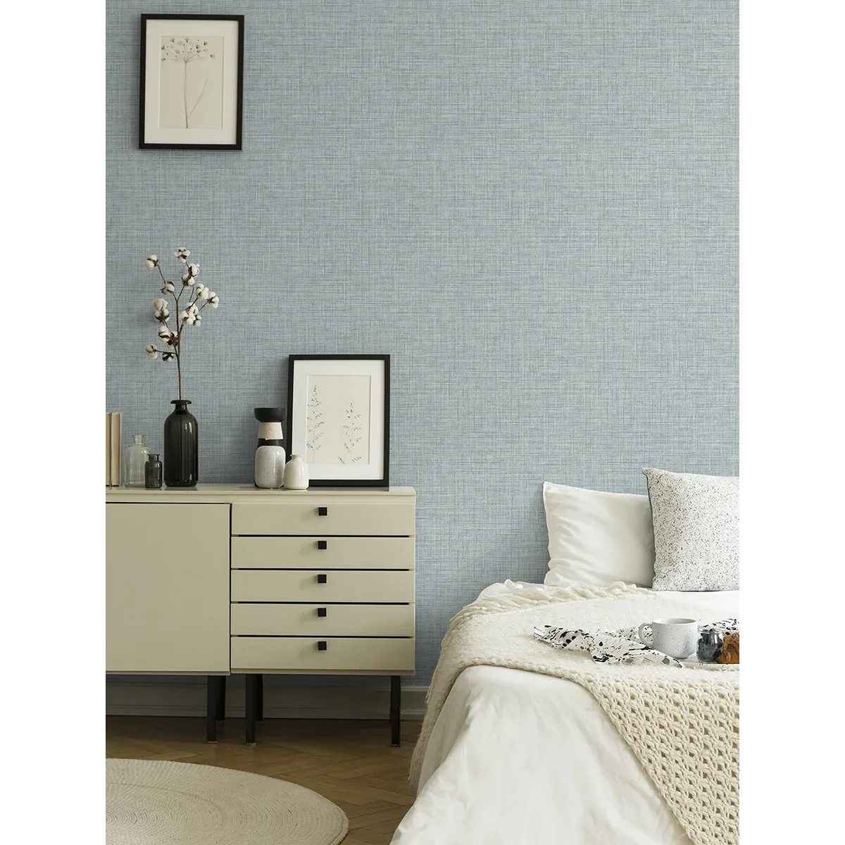 A-Street Prints Tuckernuck Slate Linen Wallpaper - SKU 2999-25790