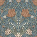 A-Street Prints Tulipa Blue Floral Wallpaper - SKU 2948-33009