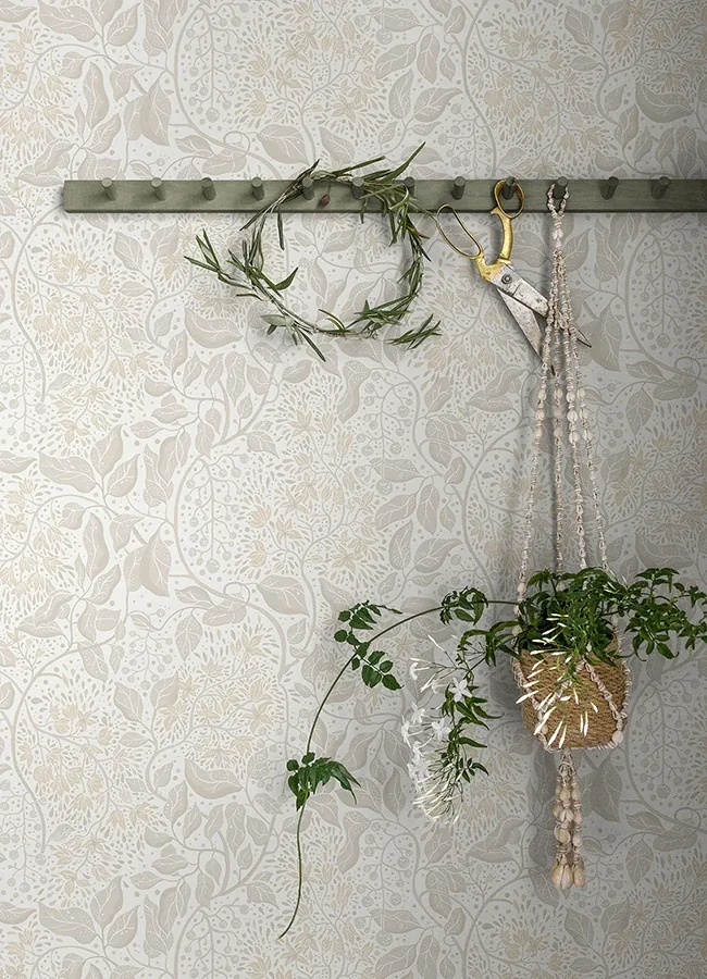 A-Street Prints Turi Khaki Twining Vines Wallpaper - SKU 4143-22023