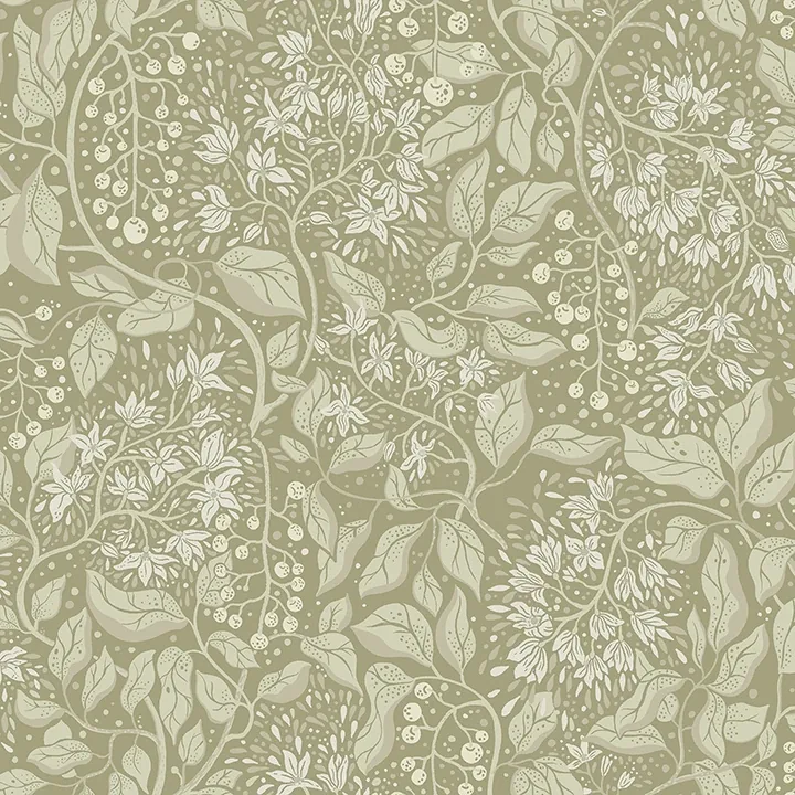 4143-22024 | Turi Moss Twining Vines Wallpaper