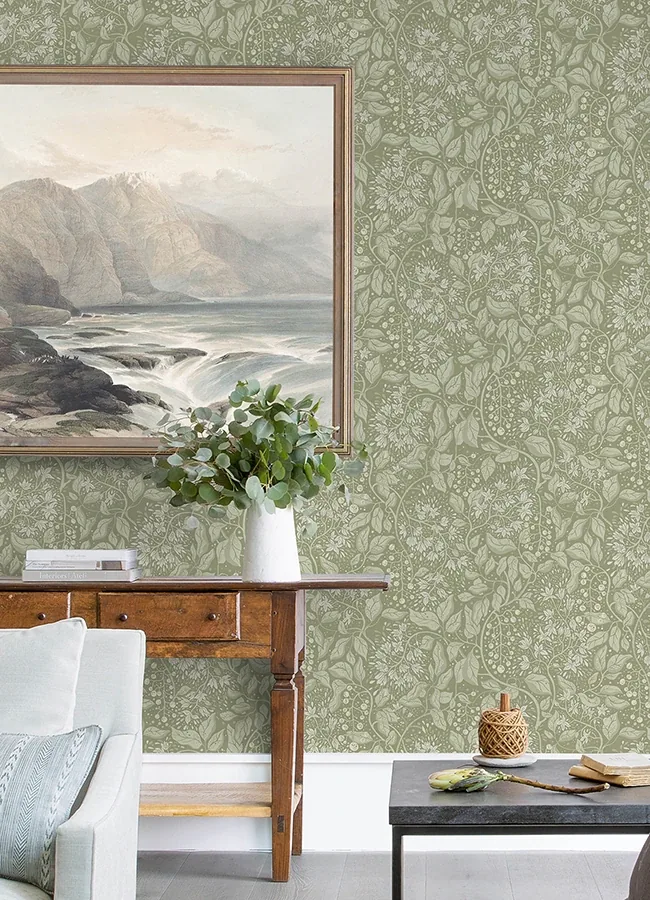 A-Street Prints Turi Moss Twining Vines Wallpaper | Wallpaper Twins A-Street Prints Turi Moss Twining Vines Wallpaper - SKU 4143-22024