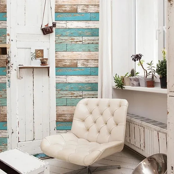 A-Street Prints Turquoise Wood Wallpaper | Wallpaper Twins A-Street Prints Turquoise Wood Wallpaper - SKU 2701-22318