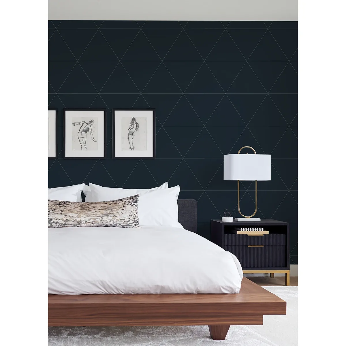 A-Street Prints Twilight Black Geometric Wallpaper | Wallpaper Twins A-Street Prints Twilight Black Geometric Wallpaper - SKU 2973-91011
