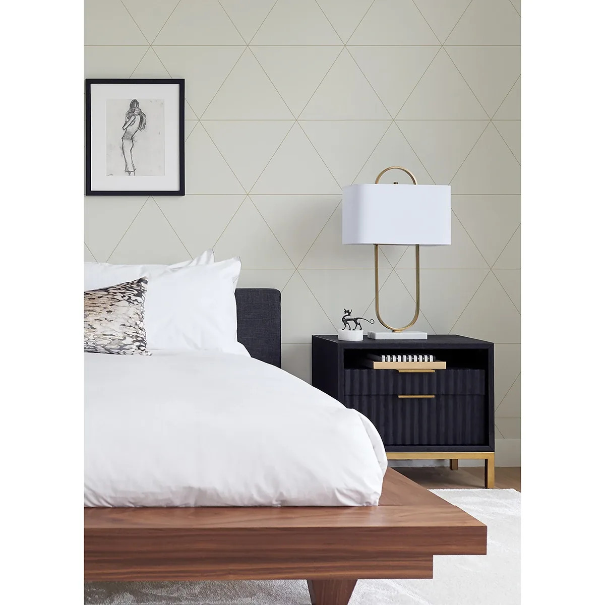 A-Street Prints Twilight Bone Geometric Wallpaper - SKU 2973-91019