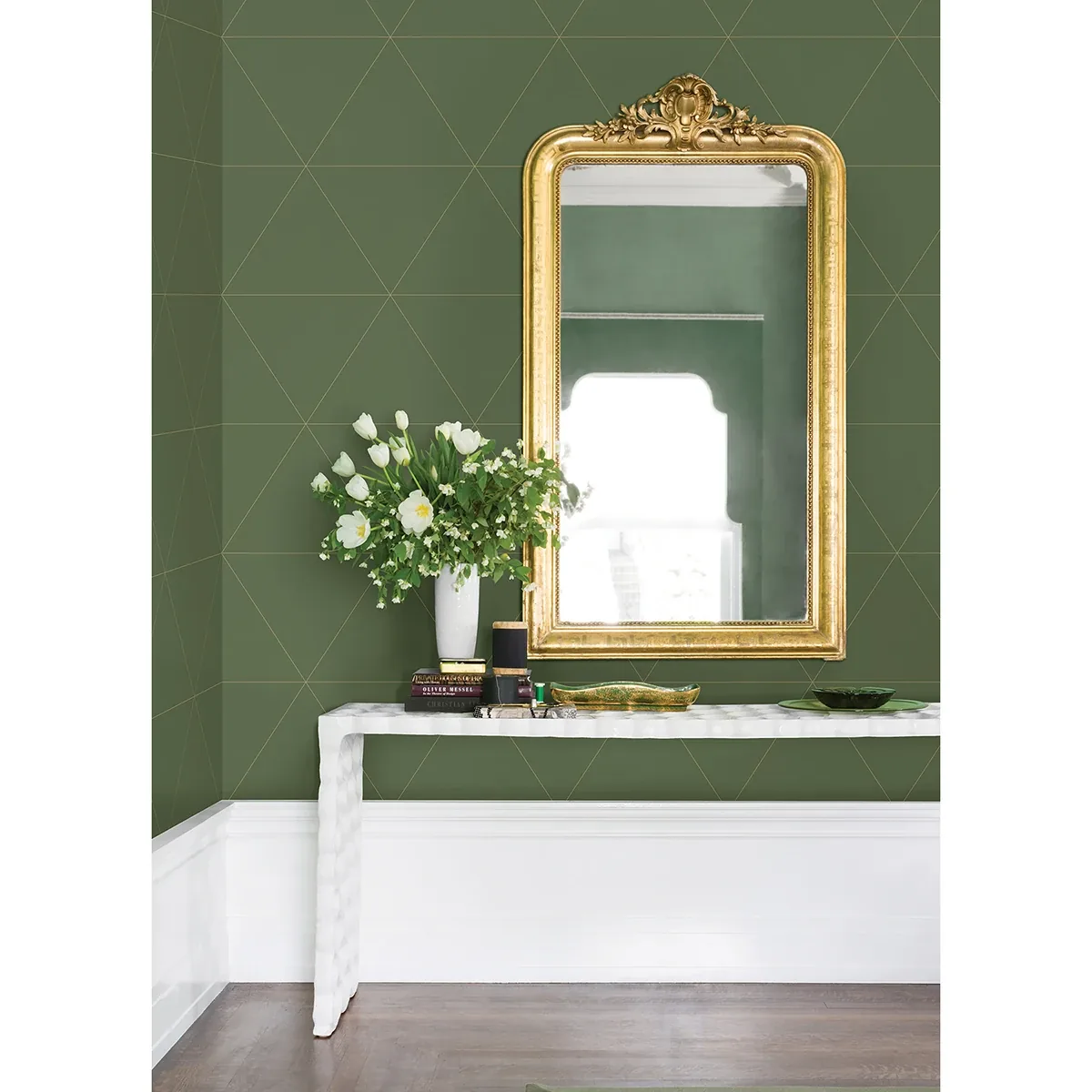 A-Street Prints Twilight Moss Geometric Wallpaper | Wallpaper Twins A-Street Prints Twilight Moss Geometric Wallpaper - SKU 2973-91010
