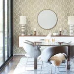 A-Street Prints Uma Gold Star Medallion Wallpaper - SKU 4019-86463