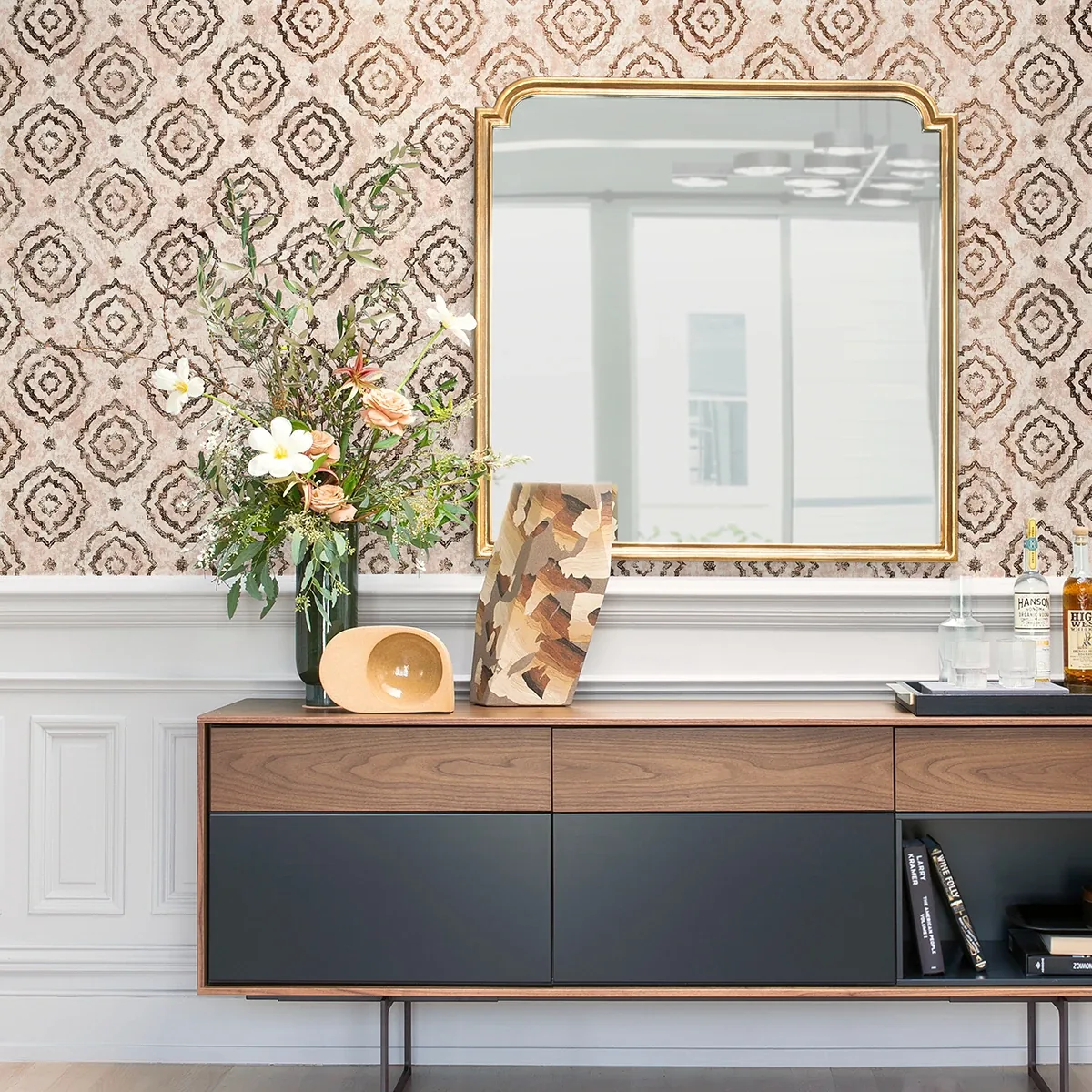 A-Street Prints Uma Rose Gold Star Medallion Wallpaper | Wallpaper Twins A-Street Prints Uma Rose Gold Star Medallion Wallpaper - SKU 4019-86423