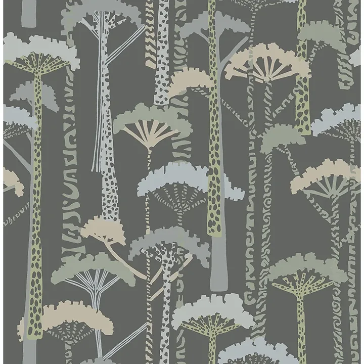 A-Street Prints Unify Aqua Forest Wallpaper - SKU 4146-27206