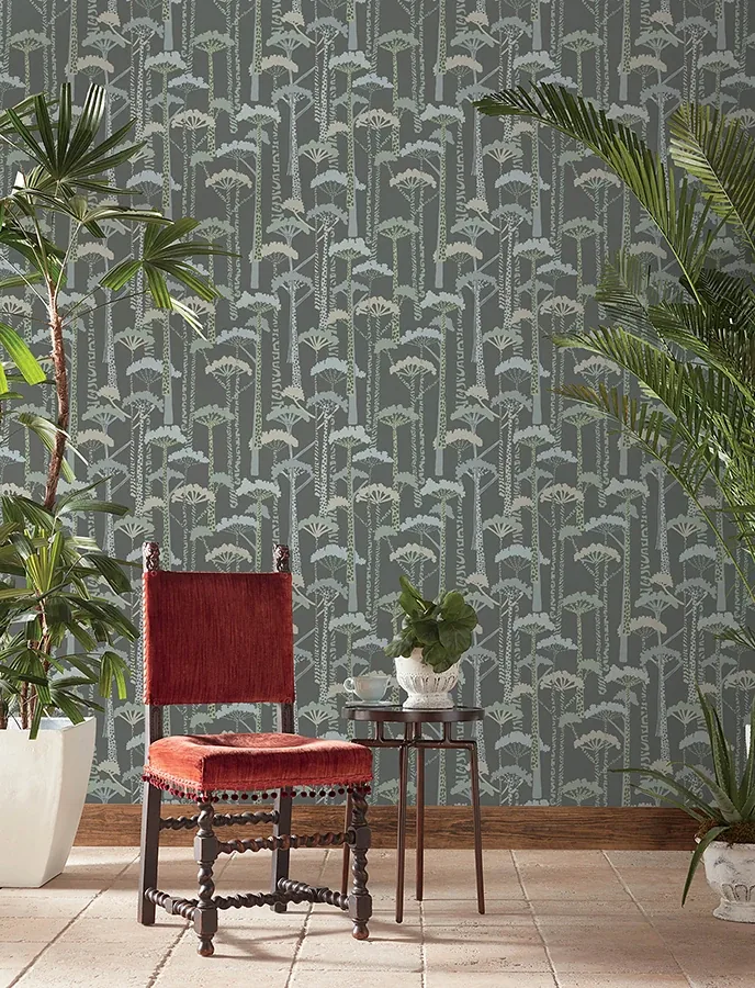 A-Street Prints Unify Aqua Forest Wallpaper - SKU 4146-27206