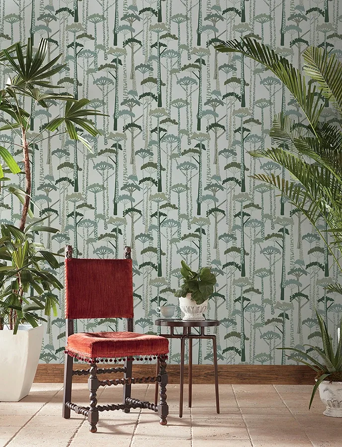 A-Street Prints Unify Green Forest Wallpaper - SKU 4146-27205