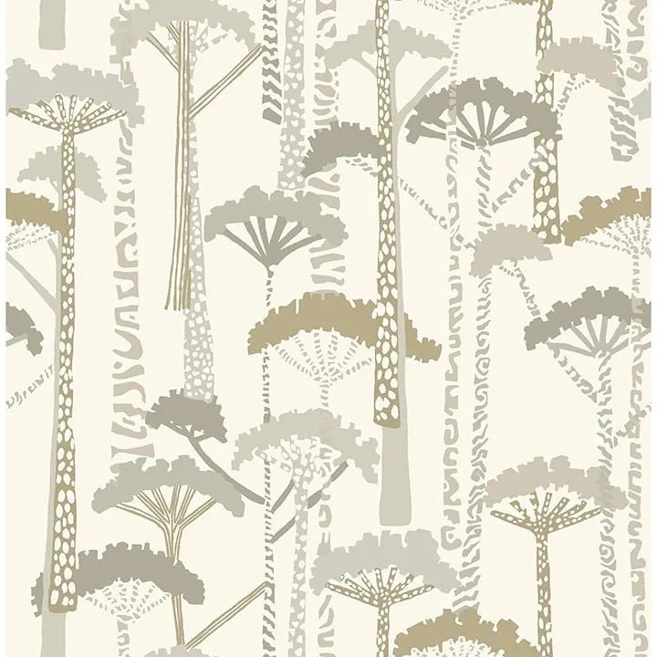 A-Street Prints Unify Metallic Forest Wallpaper - SKU 4146-27207