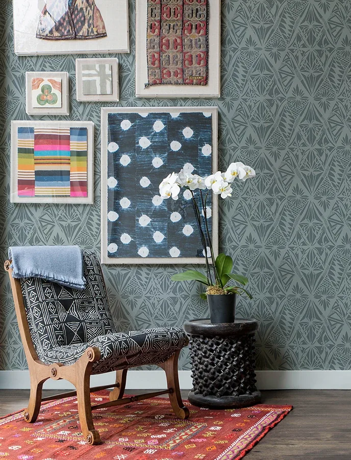 A-Street Prints Urbane Denim Diamonds Wallpaper - SKU 4146-27213