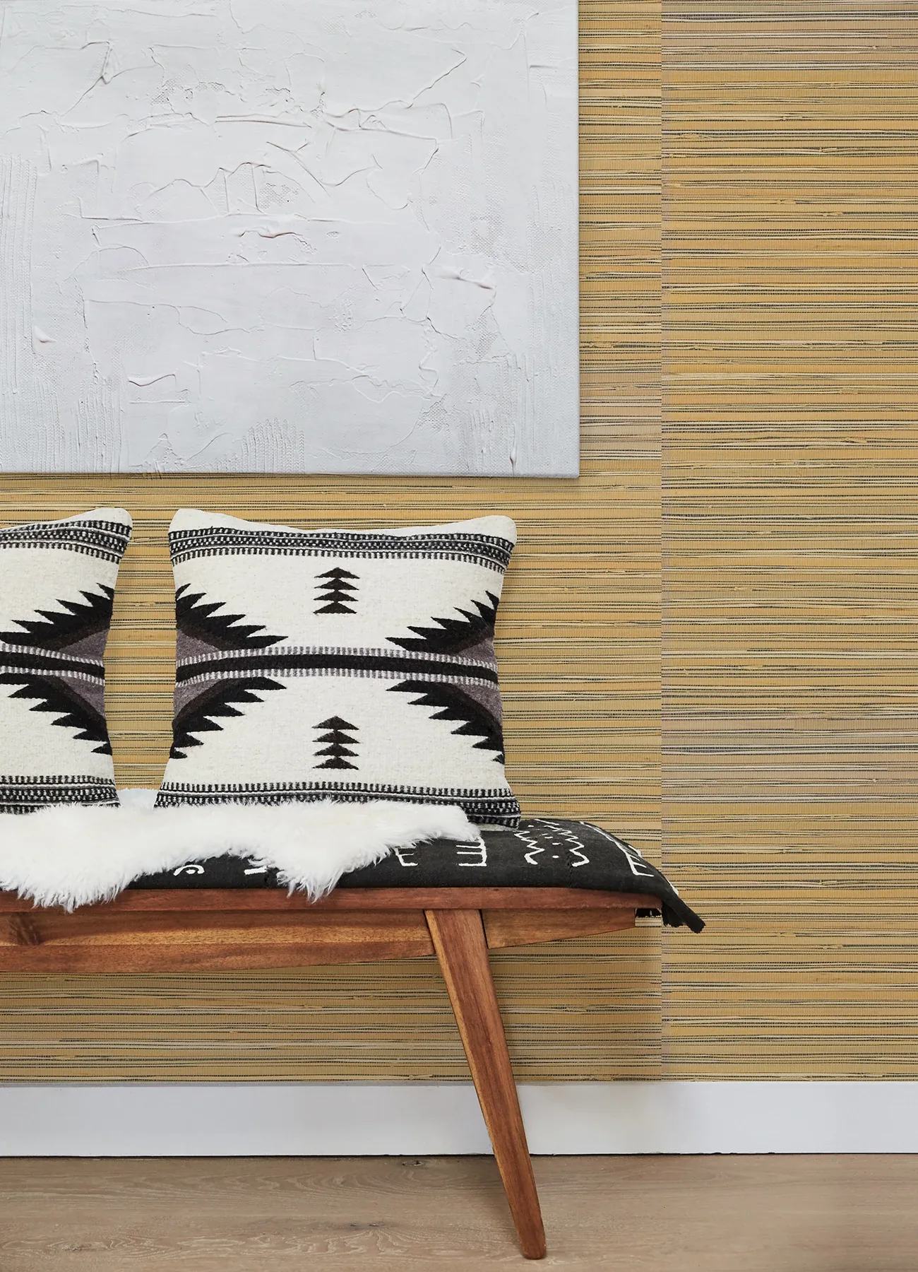 A-Street Prints Ushi Black Grasscloth Wallpaper | Wallpaper Twins A-Street Prints Ushi Black Grasscloth Wallpaper - SKU 2923-88048