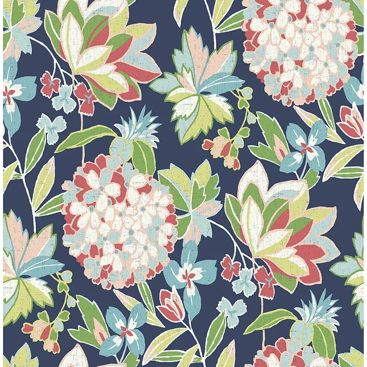 A-Street Prints Valdivian Fuchsia Floral Wallpaper - SKU 4146-27224