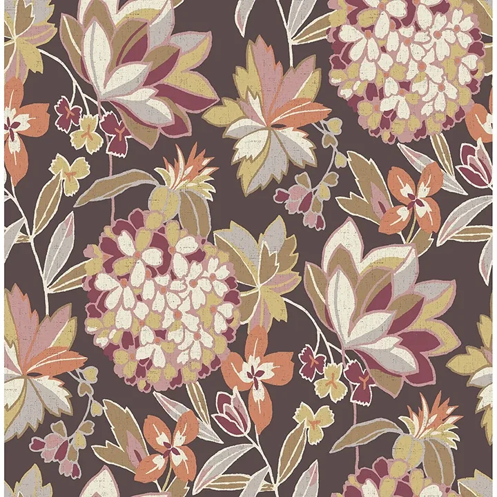A-Street Prints Valdivian Honey Floral Wallpaper - SKU 4146-27225