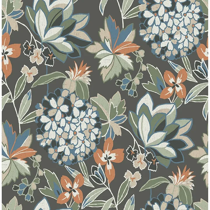 A-Street Prints Valdivian Moss Floral Wallpaper - SKU 4146-27226