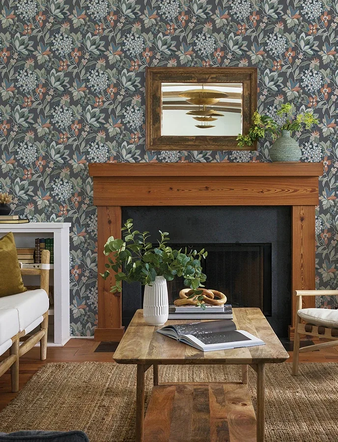A-Street Prints Valdivian Moss Floral Wallpaper - SKU 4146-27226