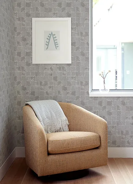 A-Street Prints Varak Silver Textured Wallpaper - SKU 2976-86421
