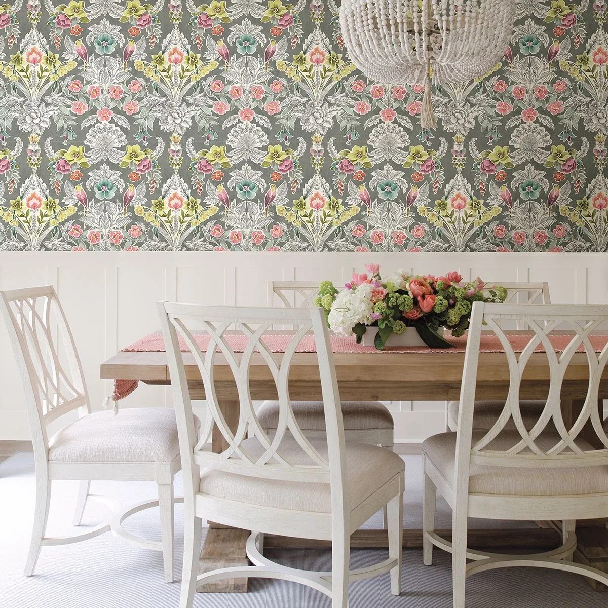 A-Street Prints Vera Multicolor Floral Damask Wallpaper - SKU 2903-25860