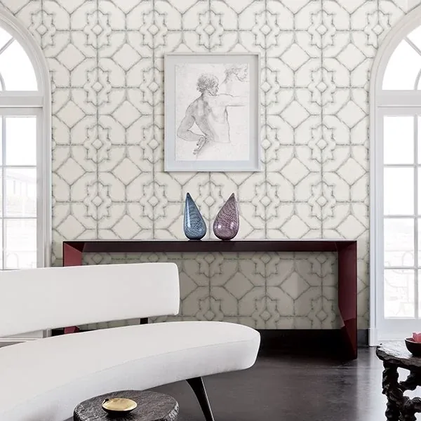 A-Street Prints Verandah Grey Shibori Wallpaper - SKU 2902-25528