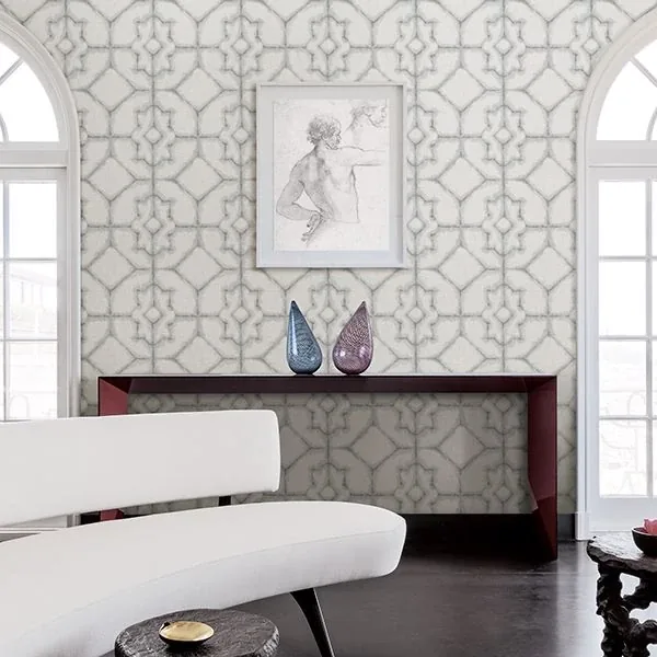 A-Street Prints Verandah Off White Shibori Wallpaper - SKU 2902-25530