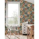 A-Street Prints Victoria Blue Floral Nouveau Wallpaper | Wallpaper Twins A-Street Prints Victoria Blue Floral Nouveau Wallpaper - SKU 2999-13108