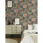 A-Street Prints Victoria Blue Floral Nouveau Wallpaper | Wallpaper Twins A-Street Prints Victoria Blue Floral Nouveau Wallpaper - SKU 2999-13108
