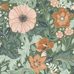 A-Street Prints Victoria Green Floral Nouveau Wallpaper | Wallpaper Twins A-Street Prints Victoria Green Floral Nouveau Wallpaper - SKU 2999-13109