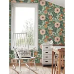 A-Street Prints Victoria Green Floral Nouveau Wallpaper | Wallpaper Twins A-Street Prints Victoria Green Floral Nouveau Wallpaper - SKU 2999-13109