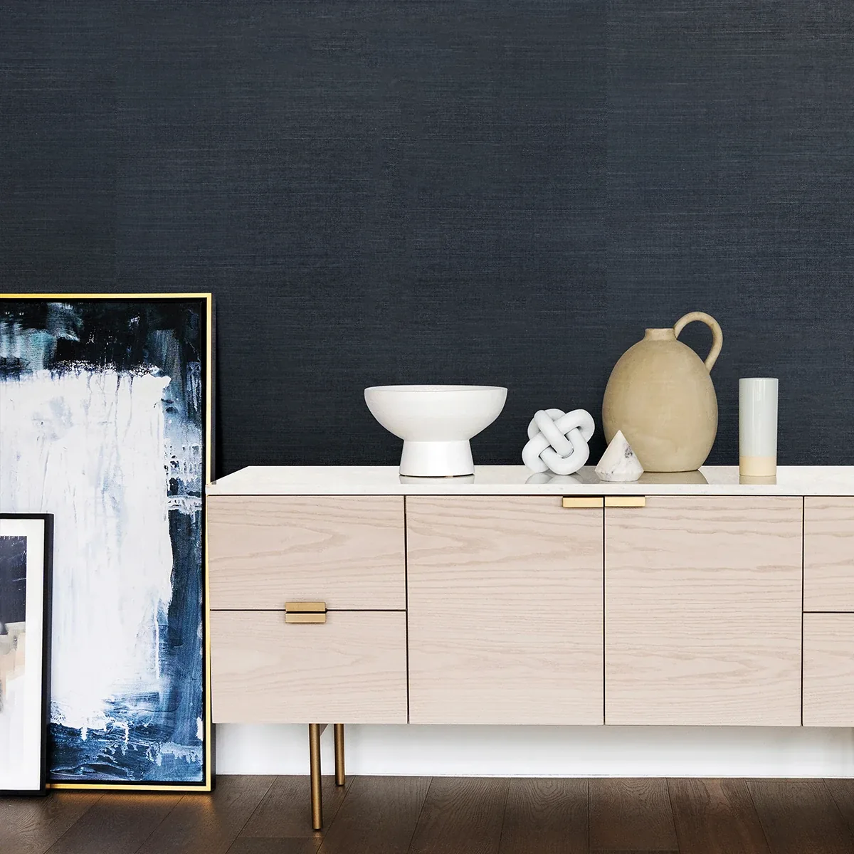 A-Street Prints Victoria Indigo Grasscloth Wallpaper | Wallpaper Twins A-Street Prints Victoria Indigo Grasscloth Wallpaper - SKU 2829-80015