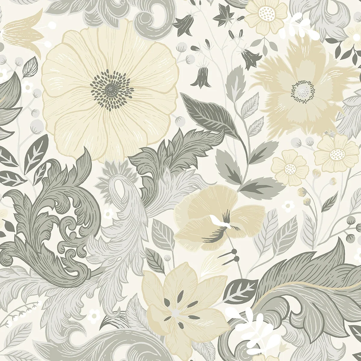 A-Street Prints Victoria Pastel Floral Nouveau Wallpaper - SKU 2999-13106