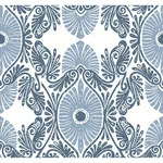 A-Street Prints Villa Blue Embellished Ogee Wallpaper - SKU 4122-72401