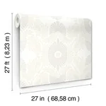 A-Street Prints Villa Bone Embellished Ogee Wallpaper | Wallpaper Twins A-Street Prints Villa Bone Embellished Ogee Wallpaper - SKU 4122-72402