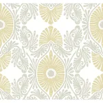 A-Street Prints Villa Light Yellow Embellished Ogee Wallpaper | Wallpaper Twins A-Street Prints Villa Light Yellow Embellished Ogee Wallpaper - SKU 4122-72400