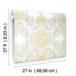 A-Street Prints Villa Light Yellow Embellished Ogee Wallpaper | Wallpaper Twins A-Street Prints Villa Light Yellow Embellished Ogee Wallpaper - SKU 4122-72400