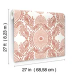A-Street Prints Villa Raspberry Embellished Ogee Wallpaper | Wallpaper Twins A-Street Prints Villa Raspberry Embellished Ogee Wallpaper - SKU 4122-72403