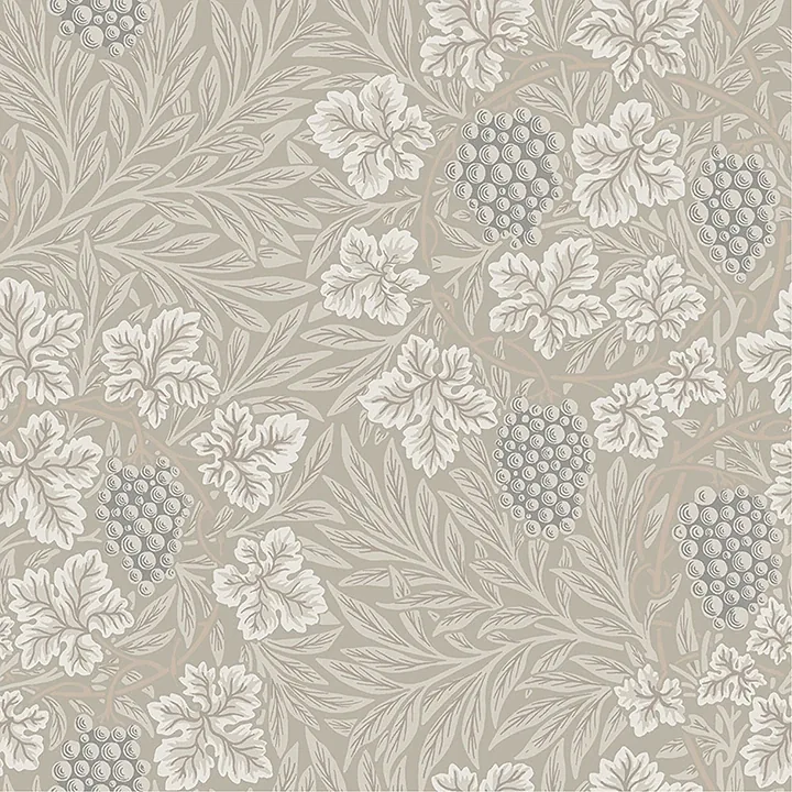 A-Street Prints Vine Light Grey Woodland Fruits Wallpaper - SKU 4153-82017