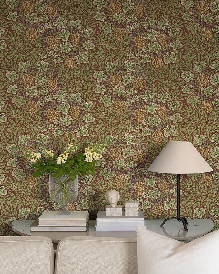A-Street Prints Vine Ruby Woodland Fruits Wallpaper - SKU 4153-82018