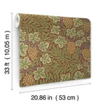 A-Street Prints Vine Ruby Woodland Fruits Wallpaper - SKU 4153-82018
