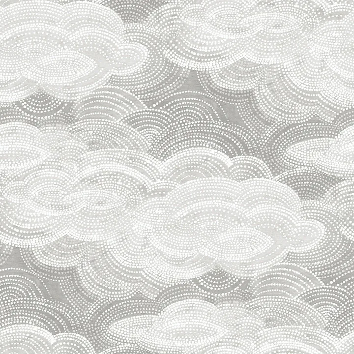 A-Street Prints Vision Grey Stipple Clouds Wallpaper - SKU 4122-72406