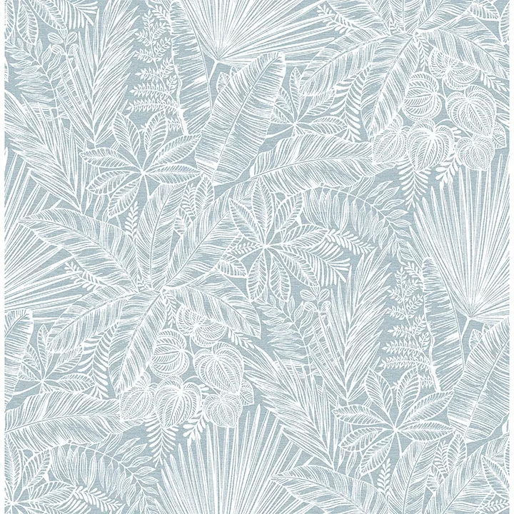 4120-26802 | Vita Blue Botanical Wallpaper