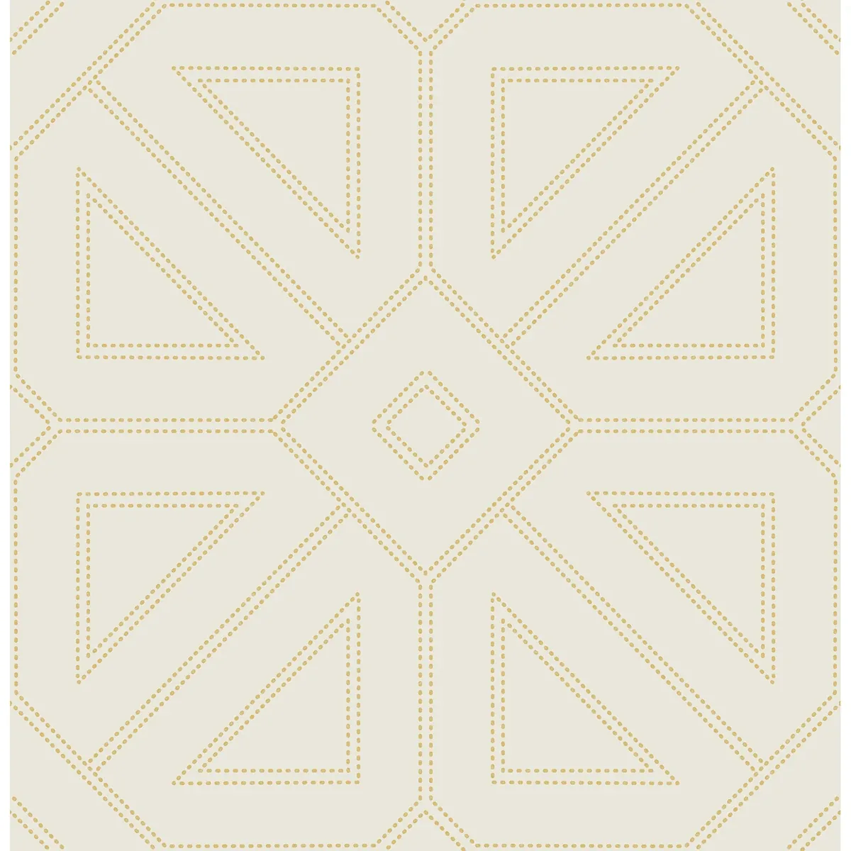 2973-87370 | Voltaire Gold Beaded Geometric Wallpaper